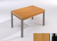 Logo Table mensa ext 135x80 - plateau chene - pieds chrome - ceinture en polymere chene 2044_chene_chrome_pl-chene