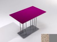 Logo Table ph�nix 110x70 - plateau perla diana - pieds argent 2735_perla-diana_argent