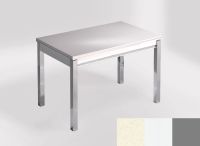 Logo Table mensa ext 100x60 - plateau blanco dune - pieds argent - ceinture en bois laque blanc 2320_blanco-dune_argent_bl-blanc