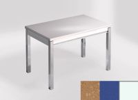 Logo Table mensa ext 100x60 - plateau beige olimpo - pieds blanc - ceinture en bois laque bleu enjoy 2320_beige-olimpo_blanc_bl-bleu-