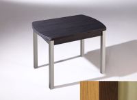 Logo Table hercule ext. 130x80 - plateau chene - pieds inox - ceinture en polymere wengue 2904_chene_inox_pl-wengue