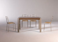 Logo Table lynx fixe 150x80 - plateau gedatsu - pieds blanc 2344_gedatsu_blanc