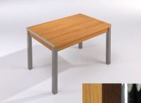 Logo Table mensa ext 135x80 - plateau chene - pieds chrome - ceinture en polymere wengue 2044_chene_chrome_pl-wengue