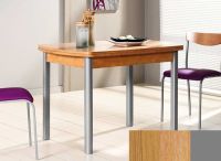 Logo Table hercule 120x70 - plateau chene - pieds argent - ceinture en bois laque chene 1995_chene_argent_bl-chene