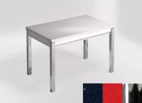 Logo Table mensa 100x60 extension melamin� - plateau stellar marina - pieds chrome - ceinture en bois laq 2331_stellar-marina_chrome_
