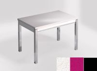 Logo Table mensa ext 110x70 - plateau blanco maple - pieds noir - ceinture en bois laque magenta energy 2321_blanco-maple_noir_bl-mag