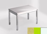 Logo Table mensa ext 100x60 - plateau rhine - pieds blanc - ceinture en bois laque vert 2320_rhine_blanc_bl-vert