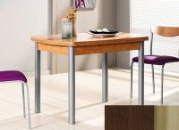 Logo Table hercule 110x70 - plateau wengue - pieds inox - ceinture en bois laque wengue 1990_wengue_inox_bl-wengue