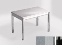 Logo Table mensa ext 110x70 - plateau aluminium nube - pieds chrome - ceinture en bois laque argent 2321_aluminium-nube_chrome_bl-arg