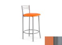 Logo Tabouret cam�lia 63 - assise en vinyltech marron brique - pieds argent 2652_vt-marron-brique_argent