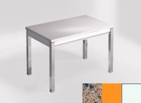Logo Table mensa ext 110x70 - plateau azul ugarit - pieds blanc - ceinture en bois laque orange cool 2321_azul-ugarit_blanc_bl-orange
