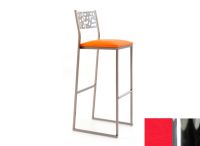 Logo Tabouret spiree  - 77 - assise en skaitech rouge - pieds chrome 2666_sk-rouge_chrome