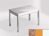 Logo Table mensa ext 110x70 - plateau amarillo palmira - pieds blanc - ceinture en bois laque jaune dream 2321_amarillo-palmira_blanc