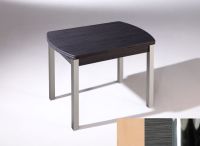 Logo Table hercule ext. 105x60 - plateau hetre - pieds chrome - ceinture en polymere cendre 2902_hetre_chrome_pl-cendre