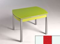 Logo Table hercule 130x80 - plateau blanc - pieds blanc - ceinture en bois laque rouge 2000_blanc_blanc_bl-rouge
