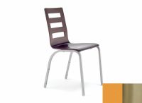 Logo Chaise edelweiss - assise en laque jaune dream - pieds inox 1907_la-jaune-dream_inox