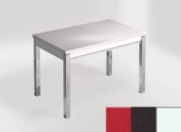Logo Table mensa ext 100x60 - plateau stellar eros - pieds blanc - ceinture en bois laque noir 2320_stellar-eros_blanc_bl-noir