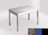 Logo Table mensa ext 110x70 - plateau brazilian brown - pieds noir - ceinture en bois laque bleu enjoy 2321_brazilian-brown_noir_bl-b
