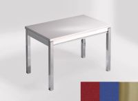 Logo Table mensa ext 110x70 - plateau rojo eros - pieds inox - ceinture en bois laque bleu enjoy 2321_rojo-eros_inox_bl-bleu-enjoy