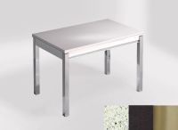 Logo Table mensa ext 110x70 - plateau blanco dali - pieds inox - ceinture en bois laque noir 2321_blanco-dali_inox_bl-noir