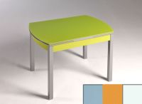 Logo Table hercule 105x60 - plateau gris - pieds blanc - ceinture en bois laque jaune dream 1989_gris_blanc_bl-jaune-dream