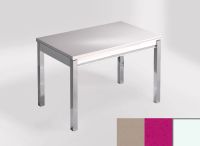 Logo Table mensa 100x60 extension melamin� - plateau unsui - pieds blanc - ceinture en bois laque magenta 2331_unsui_blanc_bl-magenta