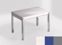 Logo Table mensa ext 110x70 - plateau blanco maple - pieds argent - ceinture en bois laque bleu enjoy 2321_blanco-maple_argent_bl-ble