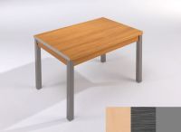 Logo Table mensa ext 110x70 - plateau hetre - pieds argent - ceinture en polymere cendre 2038_hetre_argent_pl-cendre