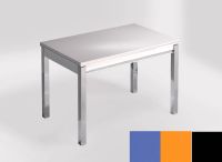 Logo Table mensa ext 100x60 - plateau azul enjoy - pieds noir - ceinture en bois laque orange cool 2320_azul-enjoy_noir_bl-orange-coo