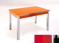 Logo Table mensa ext 110x70 - plateau rouge - pieds chrome - ceinture en bois laque rouge 2040_rouge_chrome_bl-rouge