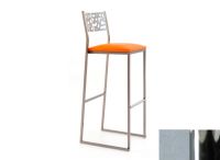 Logo Tabouret spiree  - 77 - assise en vinyltech gris - pieds chrome 2666_vt-gris_chrome