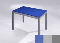 Logo Table licorne 80x80 - h90 - plateau azul enjoy - pieds argent - ceinture en bois laque argent 2967_azul-enjoy_argent_bl-argent