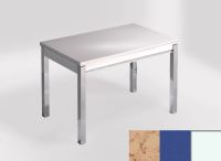 Logo Table mensa ext 100x60 - plateau nile - pieds blanc - ceinture en bois laque bleu enjoy 2320_nile_blanc_bl-bleu-enjoy