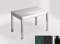 Logo Table mensa ext 110x70 - plateau stellar verde - pieds chrome - ceinture en bois laque noir 2321_stellar-verde_chrome_bl-noir