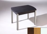 Logo Table hercule ext. 130x80 - plateau wengue - pieds blanc - ceinture en polymere chene 2904_wengue_blanc_pl-chene