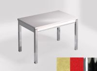 Logo Table mensa ext 100x60 - plateau rhine - pieds chrome - ceinture en bois laque rouge 2320_rhine_chrome_bl-rouge