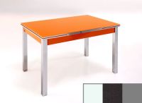 Logo Table mensa ext 100x60 - plateau blanc - pieds argent - ceinture en bois laque noir 2035_blanc_argent_bl-noir
