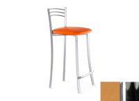 Logo Tabouret kalmie 63 - assise en vinyltech marron clair - pieds chrome 2655_vt-marron-clair_chrome