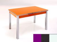 Logo Table mensa ext 100x50 - plateau magenta - pieds blanc - ceinture en bois laque noir 2032_magenta_blanc_bl-noir