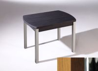 Logo Table hercule ext. 130x80 - plateau chene - pieds chrome - ceinture en polymere wengue 2904_chene_chrome_pl-wengue