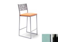 Logo Tabouret spiree  - 63 - assise en vinyltech vert gris - pieds chrome 2667_vt-vert-gris_chrome