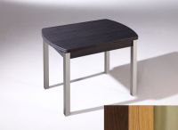 Logo Table hercule ext 115x75 - plateau wengue - pieds inox - ceinture en polymere chene 2903_wengue_inox_pl-chene
