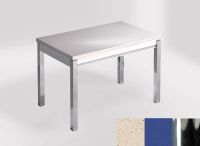 Logo Table mensa ext 110x70 - plateau blanco capri - pieds chrome - ceinture en bois laque bleu enjoy 2321_blanco-capri_chrome_bl-ble