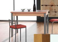 Logo Table mensa ext 120x80 - plateau chene - pieds blanc - ceinture en bois laque noyer 3461_chene_blanc_bl-noyer