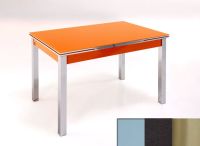 Logo Table mensa ext 100x60 - plateau gris - pieds inox - ceinture en bois laque noir 2035_gris_inox_bl-noir