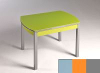 Logo Table hercule 130x80 - plateau gris - pieds argent - ceinture en bois laque orange 2000_gris_argent_bl-orange