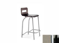 Logo Tabouret tulipe 63 - assise en laque inox - pieds chrome 2656_la-inox_chrome