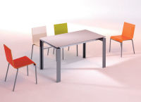 Logo Table orion fixe 160x80 - plateau koan - pieds argent 2346_koan_argent