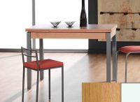 Logo Table mensa ext 120x80 - plateau chene - pieds blanc - ceinture en bois laque chene 3461_chene_blanc_bl-chene