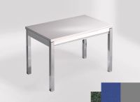 Logo Table mensa ext 110x70 - plateau green river - pieds argent - ceinture en bois laque bleu enjoy 2321_green-river_argent_bl-bleu-